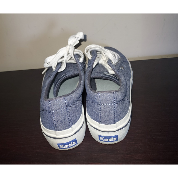 Keds Women's Sneakers 6.5M Platform Lace Up Low Top Jump Kick Duo Chambray Blue - Picture 3 of 15